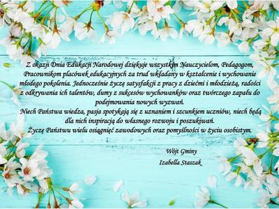 Życzenia z okazji Dnia Edukacji Narodowej