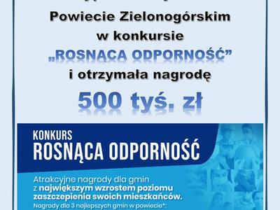 II miejsce Gminy Trzebiechów w konkursie "Rosnąca Odporność"