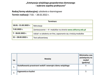 Estetyzacja wiejskiego gospodarstwa domowego - wybrane aspekty praktyczne