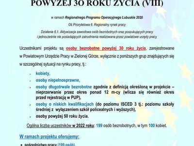 Rozwój zawodowy osób bezrobotnych powyżej 30 roku życia w ramach Regionalnego Programu Operacyjnego Lubuskie 2020