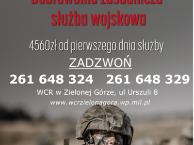 Trwa nabór do nowego rodzaju służby w wojsku- DOBROWOLNEJ ZASADNICZEJ SŁUŻBY WOJSKOWEJ