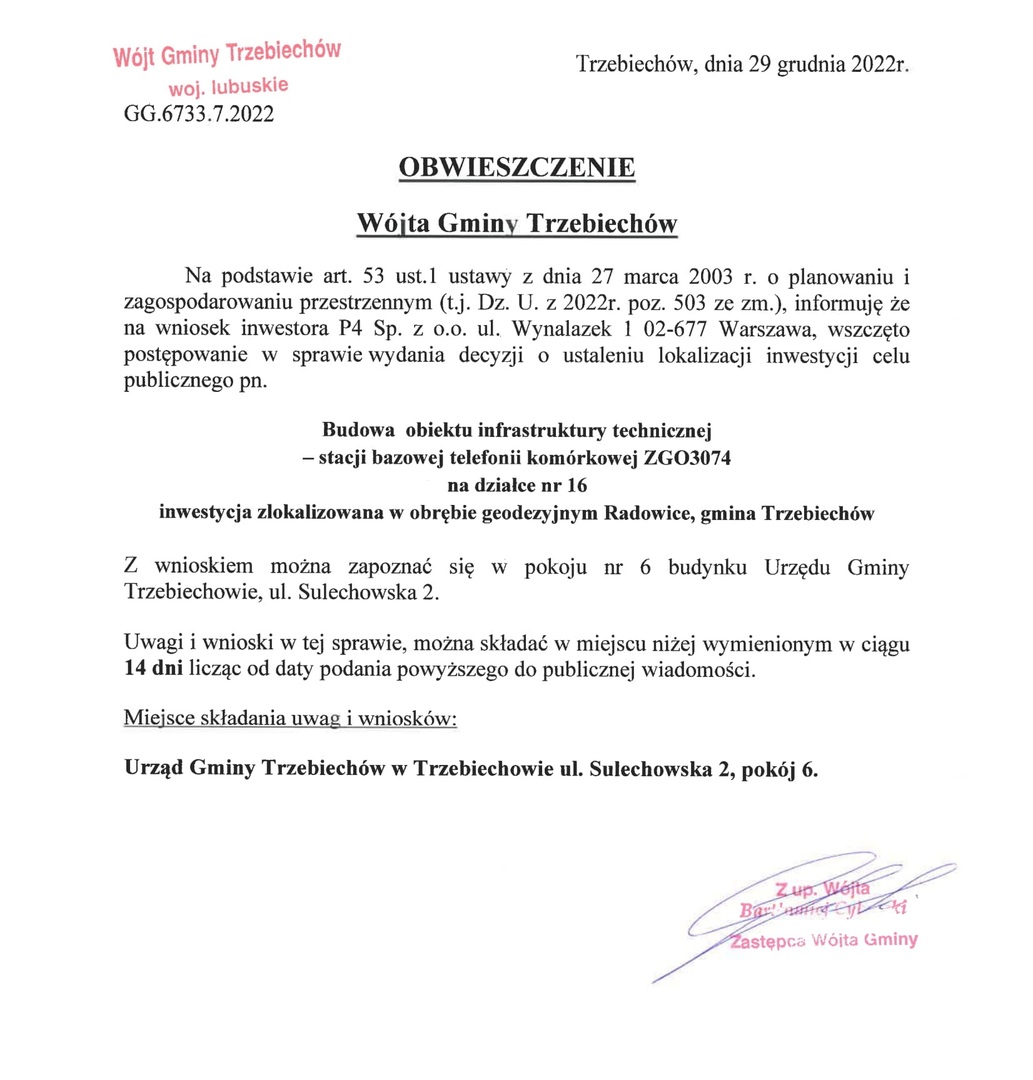 Obwieszczenie GG.6733.7.2022