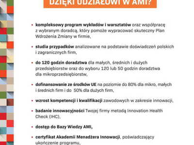 
VI edycja Akademii Menadżera Innowacji
