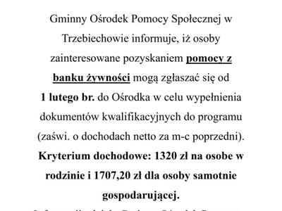 UWAGA Pomoc żywnościowa Podprogram 2021 PLUS