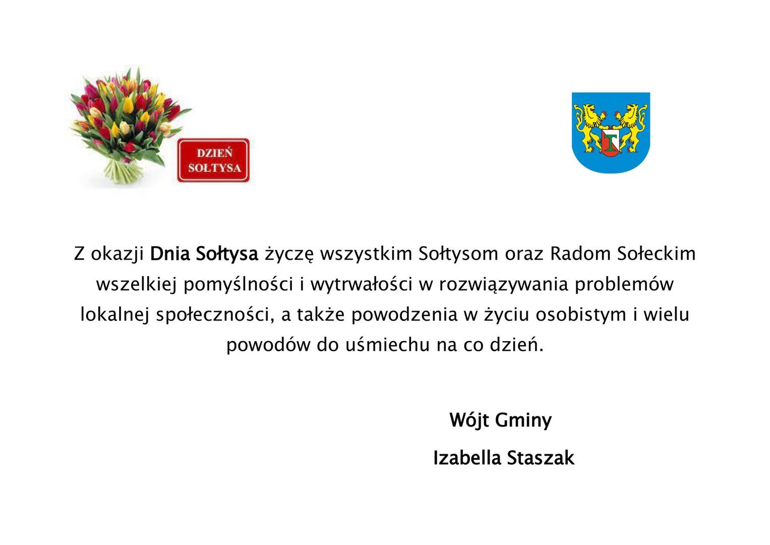 Życzenia z Okazji Dnia Sołtysa