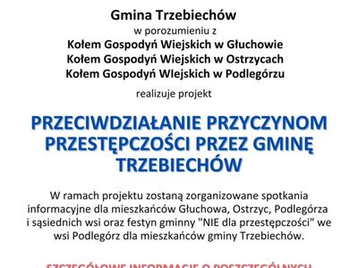 Gmina Trzebiechów realizuje projekt "przeciwdziałanie przyczynom...