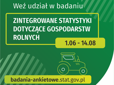 Badanie "Zintegrowane statystyki dot. gospodarstw rolnych"
