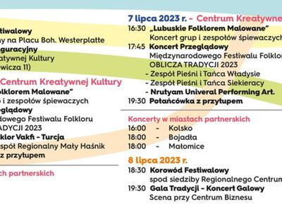 
Międzynarodowy Festiwal Folkloru OBLICZA TRADYCJI 2023 w Zielonej...
