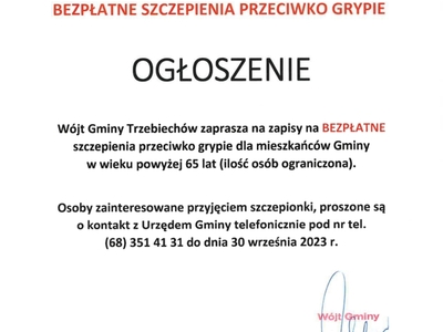 Bezpłatne szczepienia przeciw grypie