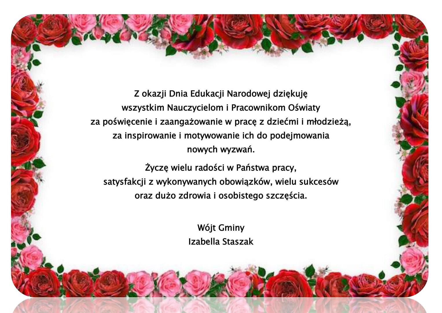 Życzenia z okazji Dnia Edukacji Narodowej