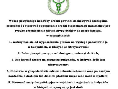 Wysoce zjadliwa grypa ptaków (HPAI)