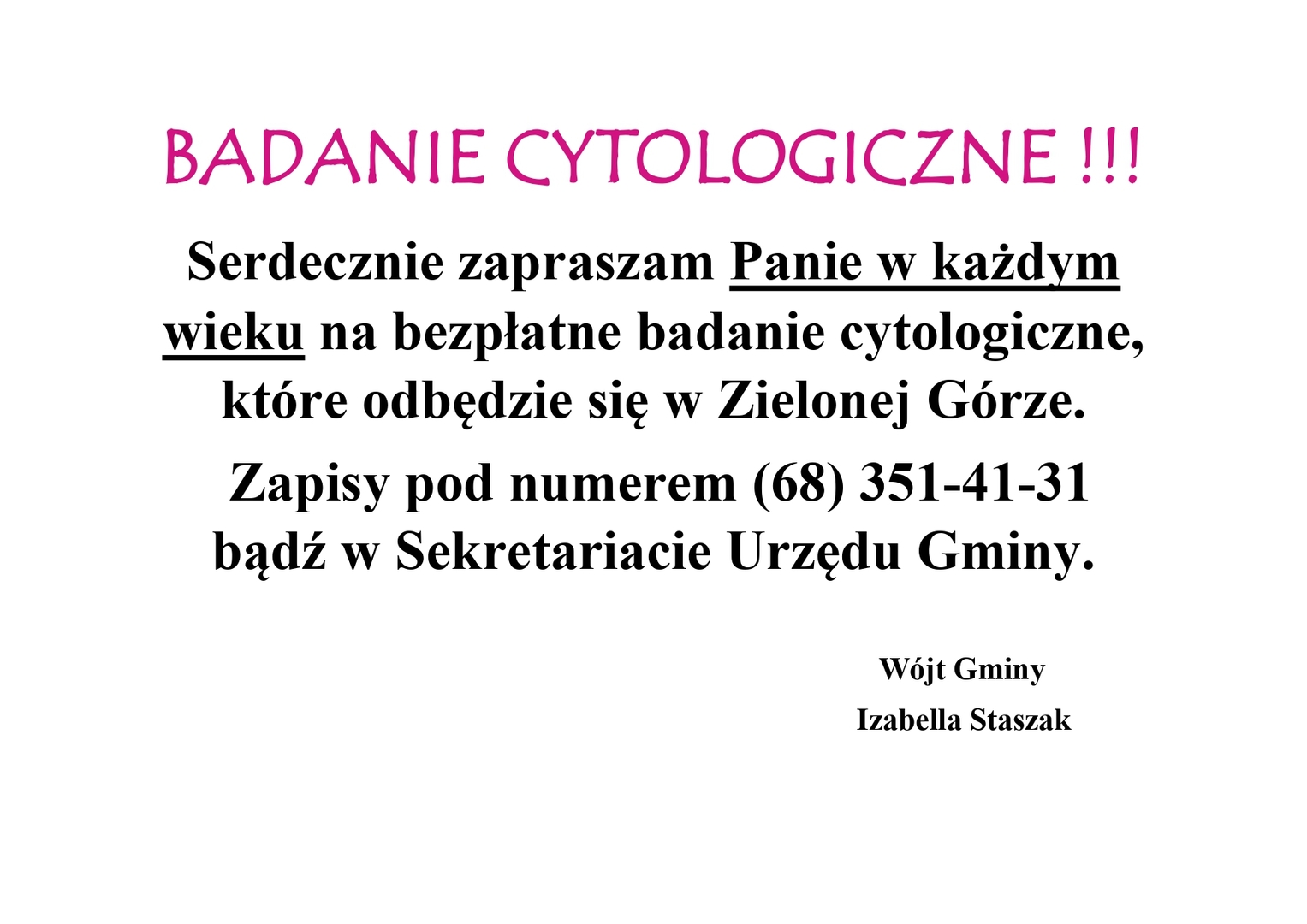 BADANIE CYTOLOGICZNE 