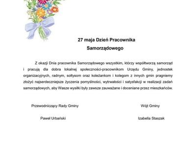 27 maja Dzień Pracownika Samorządowego