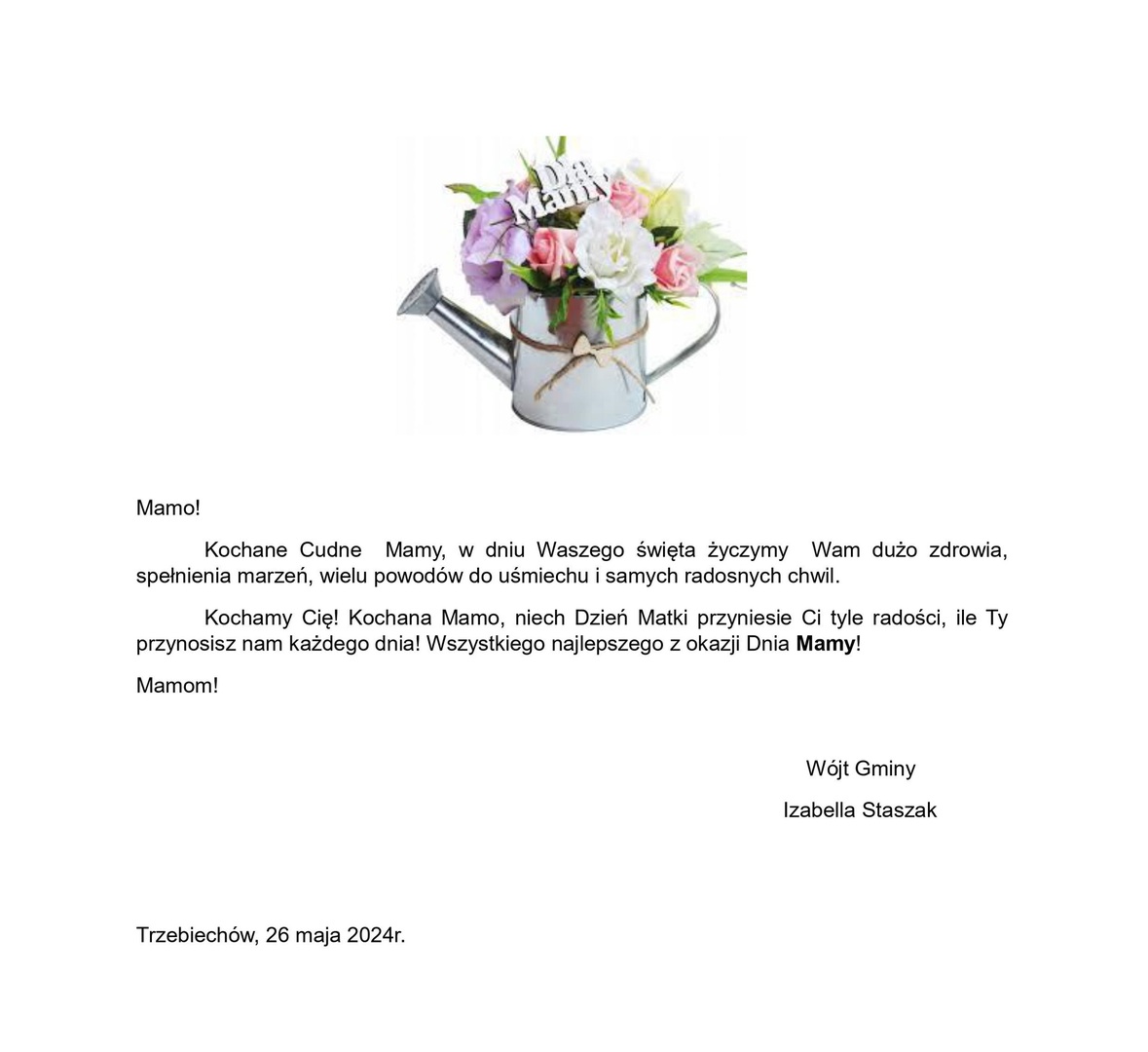Życzenia z okazji Dnia Matki