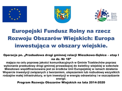 Przebudowa drogi gminnej relacji Mieszkowo-Gębice – etap I na dz. Nr 18