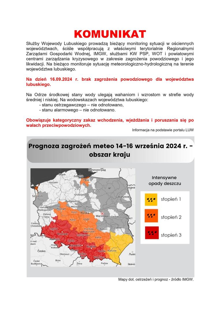 Służby wojewody monitorują stan rzek w naszym regionie