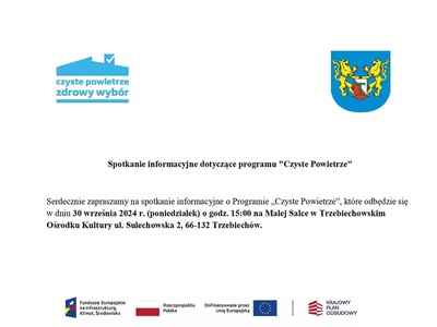 Spotkanie informacyjne dotyczące programu "Czyste Powietrze"