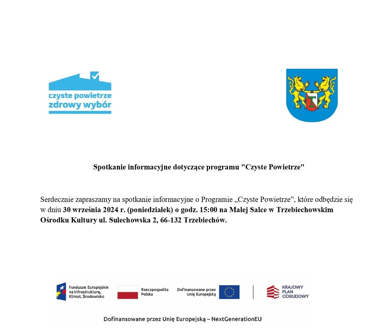 Spotkanie informacyjne dotyczące programu "Czyste Powietrze"