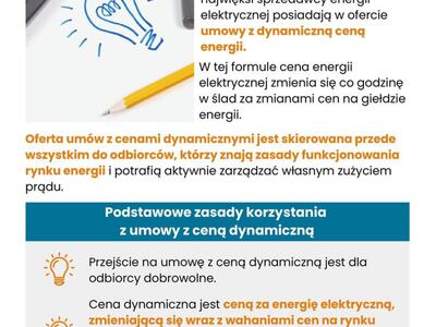 Rachunki za energię elektryczną: kampania edukacyjna URE nt. umów z ceną dynamiczną