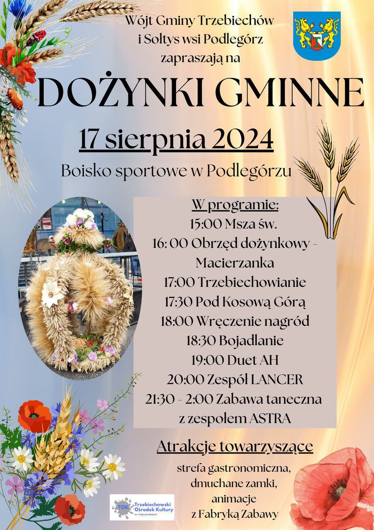 Program dożynki gminne w Podlegórzu