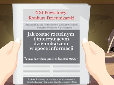 promocja konkursu dziennikarskiego plakat