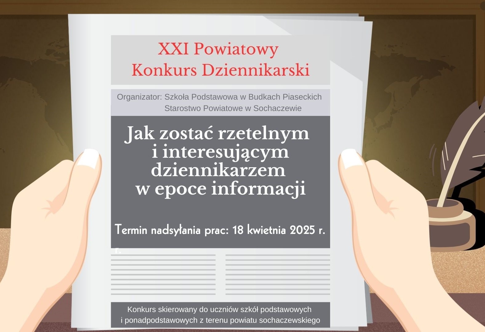 promocja konkursu dziennikarskiego plakat