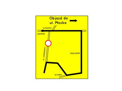 tablica informacyjan objazdu