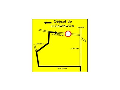 tablica informacyjan objazdu