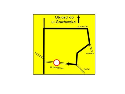 tablica informacyjan objazdu