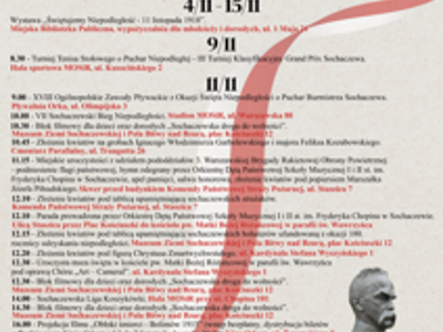 Plakat zapowiadający wydarzenia