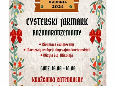 plakat Cysterski Jarmark Bożonarodzeniowy 2024