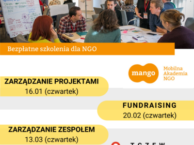 grafika MANGO Bezpłatne szkolenia dla pomorskich organizacji