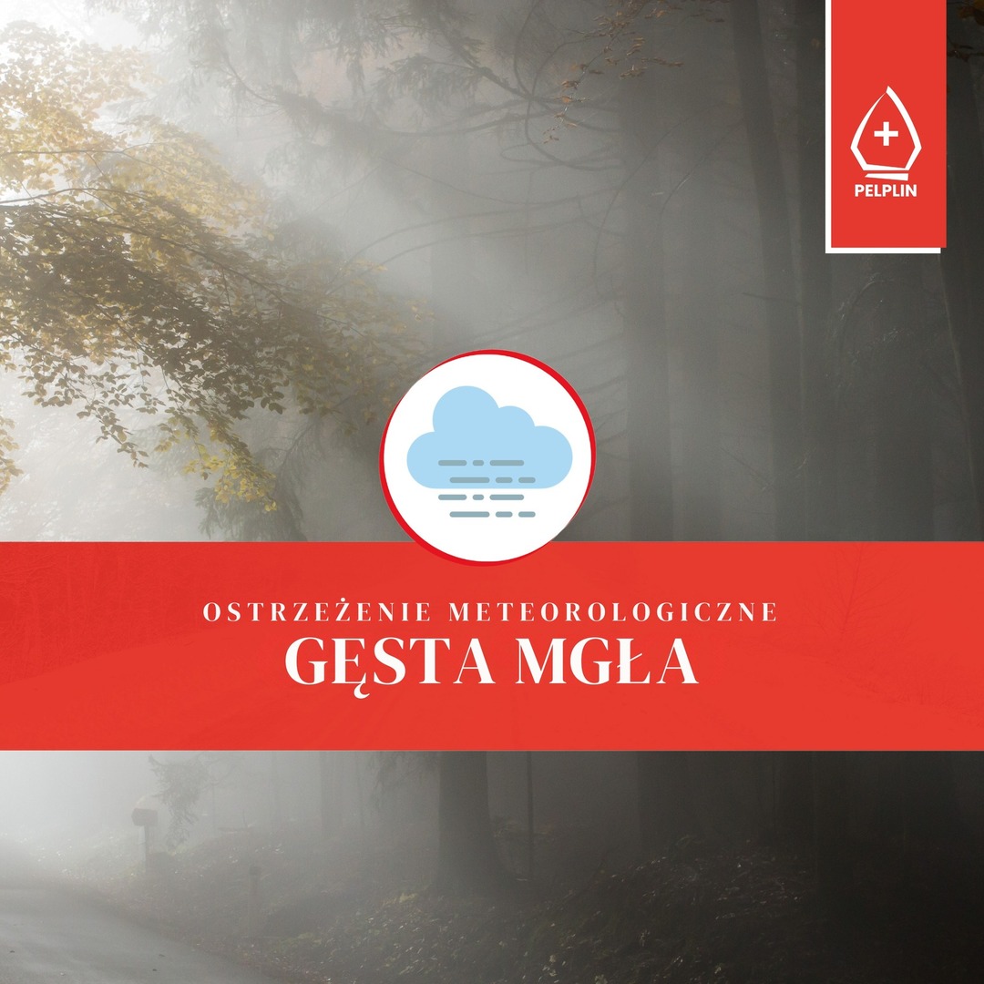 cover photo ostrzeżenie meteorologiczne - gęste mgły