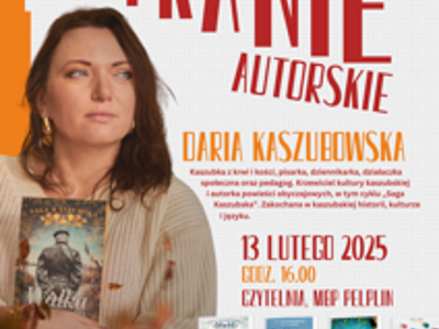 plakat Spotkanie autorskie z Darią Kaszubowską