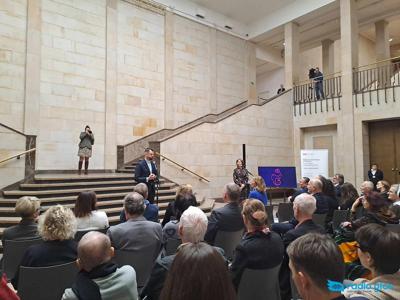 Zdjęcie z wystawy Pelplińska Biblia Gutenberga w Muzeum Narodowym w Warszawie