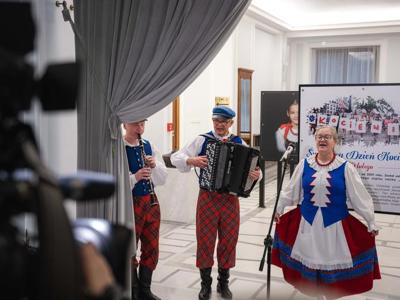 zdjęcie z wernisażu wystawy "Kociewiacy" w Sejmie RP