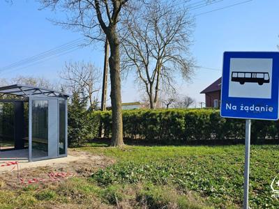 zdjęcie nowego przystanku w Gręblinie 