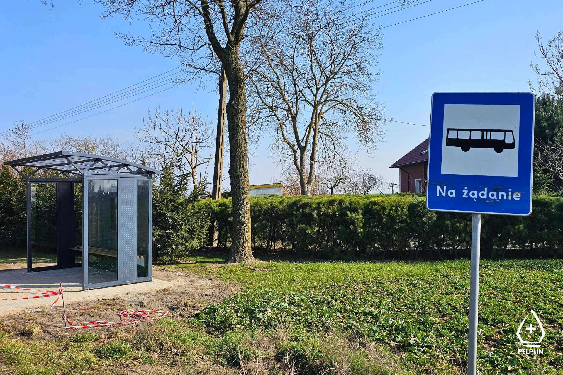 zdjęcie nowego przystanku w Gręblinie 