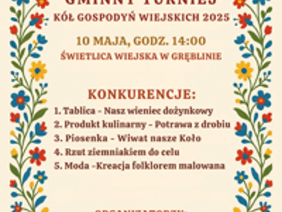plakat Gminny Turniej Kół Gospodyń Wiejskich 2025