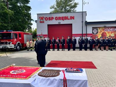 zdjęcie z obchodów 100-lecia OSP w Gręblinie