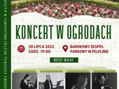 plakat koncert w ogrodach 