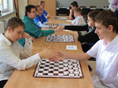 zdjęcie z XXI Mistrzostw Województwa Pomorskiego Szkół Specjalnych w Warcabach