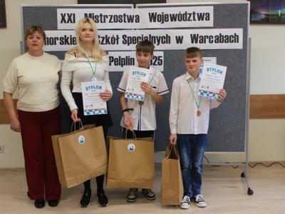 zdjęcie z XXI Mistrzostw Województwa Pomorskiego Szkół Specjalnych w Warcabach