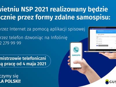 Plakt informacyjny dot. Narodowego Spisu Powszechnego 2021