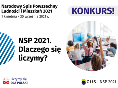 Plakat promujący konkurs „NSP 2021. Dlaczego się liczymy?”