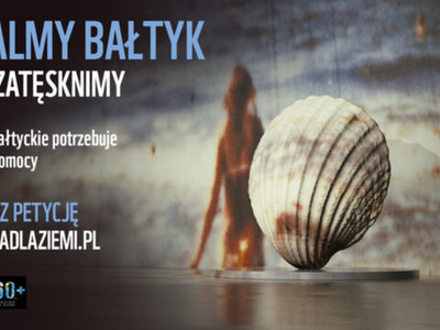 Plakat promujący akcję Ocalmy Bałtyk, nim zatęsknimy. Godzina dla Ziemi WWF 2021