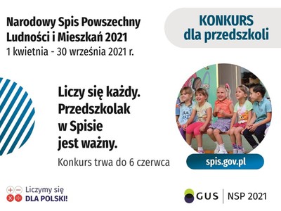 grafika do konkursu „Liczy się każdy. Przedszkolak w Spisie jest ważny.”