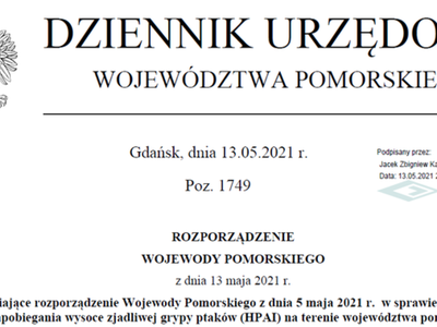 Grafika zmiana do rozporządzenia Wojewody Pomorskiego