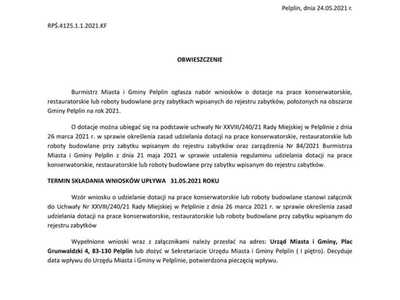 zdjęcie obwieszczenie