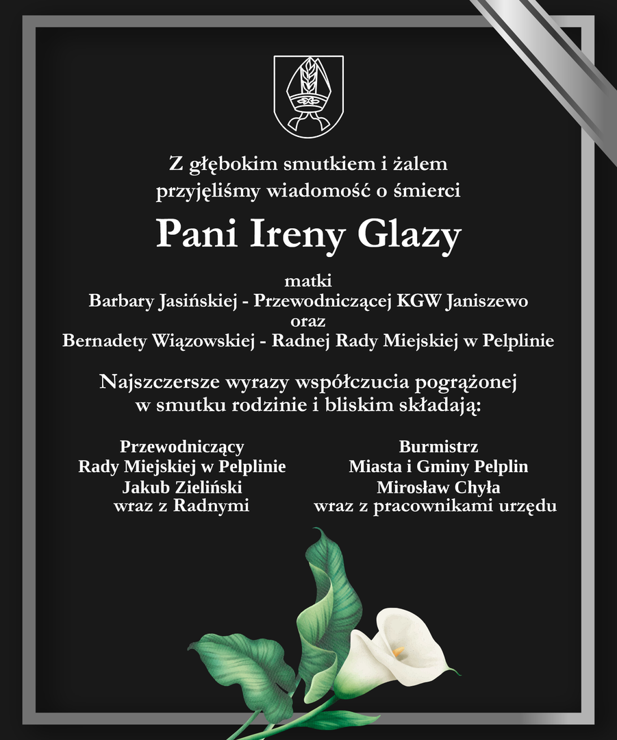 kondolencje irena glaza